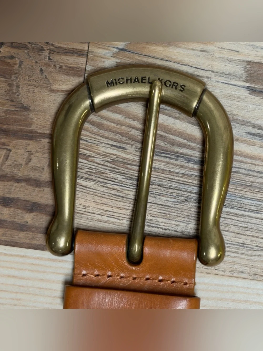 Michael Kors Womens Brown Leather Waist Belt Medium 2